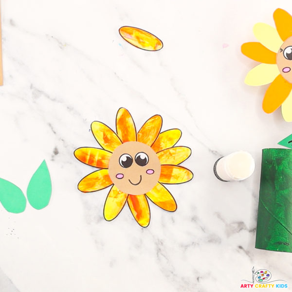 Paper Roll Sunflower Craft - Arty Crafty Kids