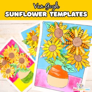 Van Gogh Inspired Sunflower Painting Templates