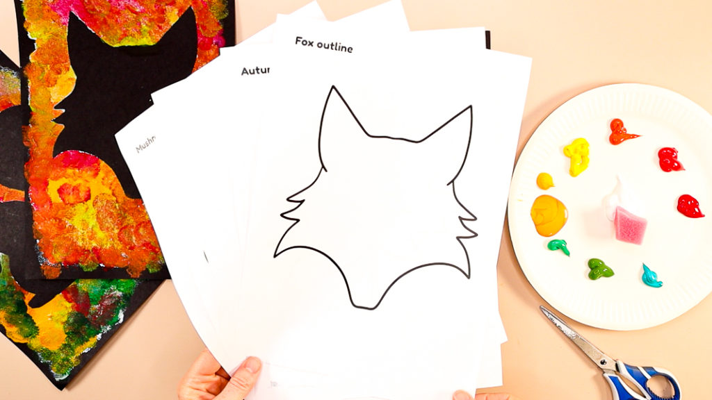 Image featuring the fox template from the collection of Autumn Silhouette Art Templates.