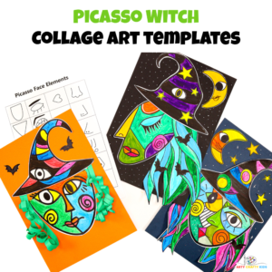 Picasso Witch Face Art Templates