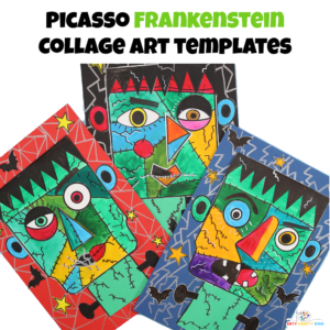 Picasso Inspired Frankenstein Collage Art Templates