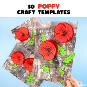 3D Poppy Craft Templates for Remembrance Day