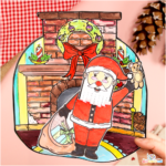 Create a festive 3D Santa scene with this Pop-Up Santa Coloring Craft! A perfect Christmas activity for kids, blending coloring, cutting, and crafting for hours of holiday fun.