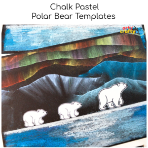 Chalk Pastel Polar Bear Art Templates