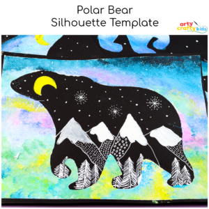 Polar Bear Silhouette Art Template