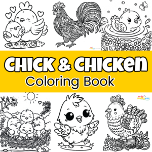 Chick and Chicken Coloring Book for Kids