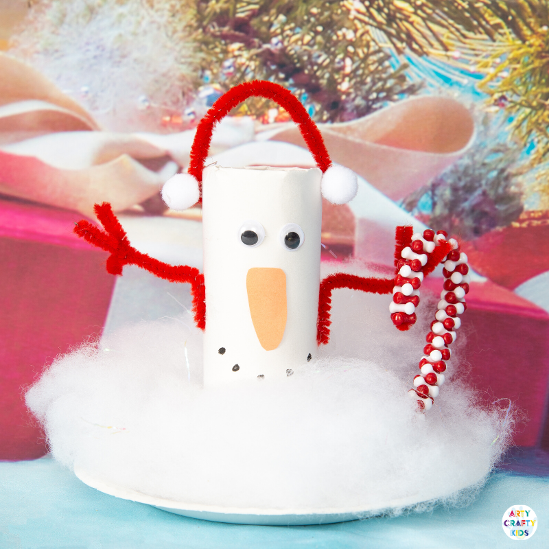 Toilet Paper Roll Snowman | Arty Crafty Kids