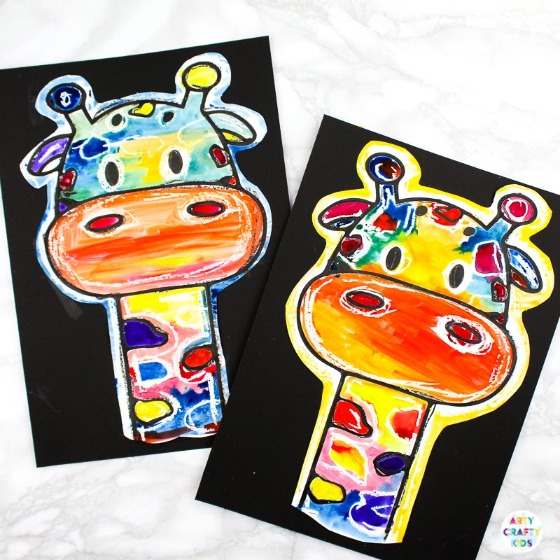 Abstract Giraffe Painting Idea for Kids | Arty Crafty Kids