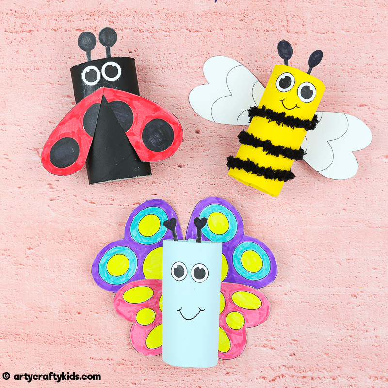 Toilet Paper Roll Bugs - Easy Kids Craft | Arty Crafty Kids